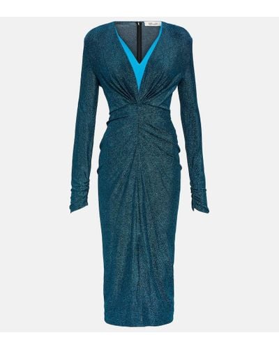 Diane von Furstenberg Vestido midi Hades de jersey - Azul