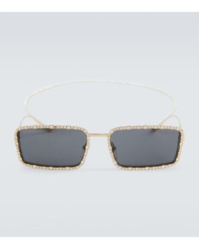Gucci Gafas de sol rectangulares - Gris