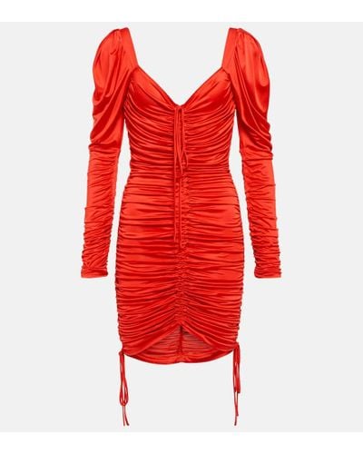 Dolce & Gabbana Ruched Minidress - Red