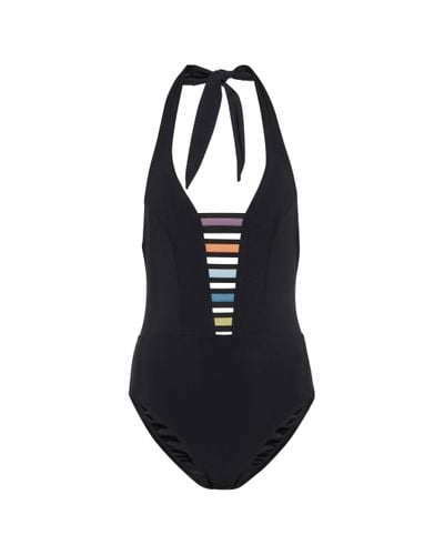 Karla Colletto Beatrix Halterneck Swimsuit - Black