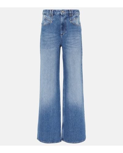 Isabel Marant Lemony High-rise Wide-leg Jeans - Blue