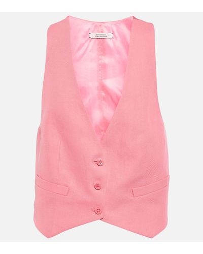 Dorothee Schumacher Colorful Lightness Cotton And Linen Vest - Pink