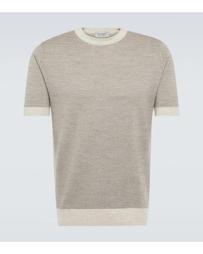 John Smedley T-Shirt 20.Singular aus Wolle - Weiß
