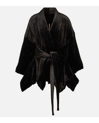 Rick Owens Lilies Tommywing Jersey Jacket - Black
