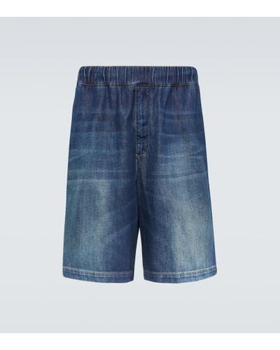 Valentino Bermuda in chambray di jeans - Blu