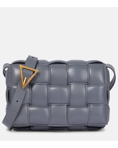 Bottega Veneta Padded Cassette Leather Shoulder Bag - Grey