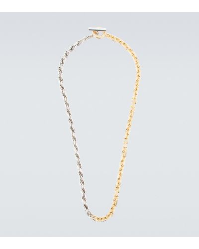 Bottega Veneta Chains Gold-plated Sterling Silver Bracelet - Blue