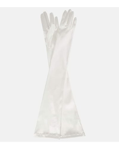 Vivienne Westwood Bridal - Guanti in raso - Bianco