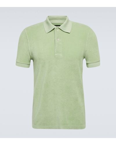 Tom Ford Towelling Polo Shirt - Green