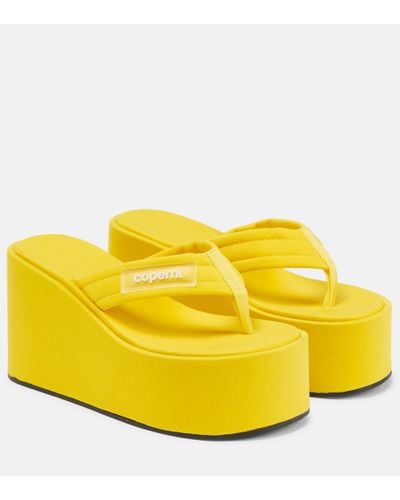 Coperni Platform Thong Sandals - Yellow