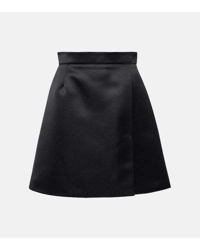 Nina Ricci Duchess Satin Miniskirt - Black