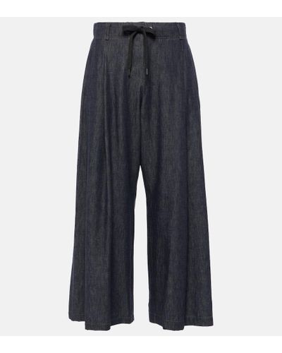 Brunello Cucinelli Cropped Mid-rise Flared Jeans - Blue