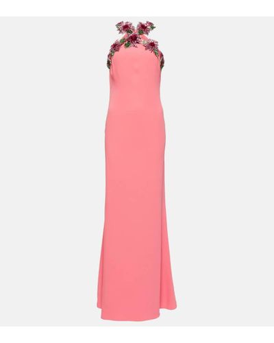 Oscar de la Renta Verzierte Robe Dahlia - Pink