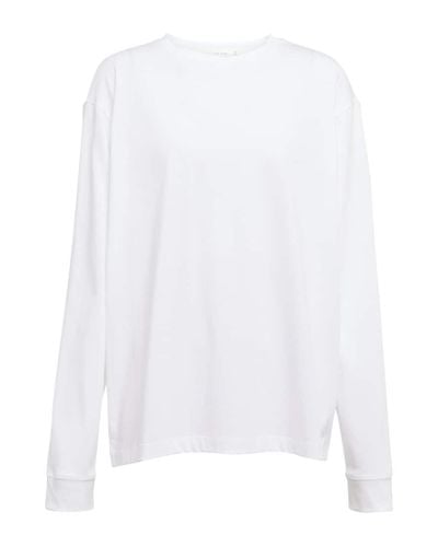 The Row Top in cotone Ciles a maniche lunghe - Bianco