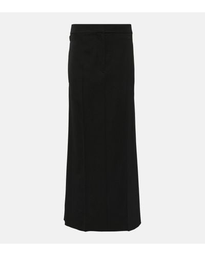 The Row Trevy Wool Maxi Skirt - Black