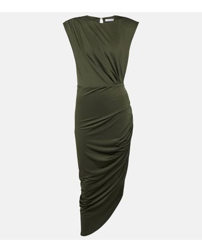 Veronica Beard Merrith Asymmetric Jersey Midi Dress - Green