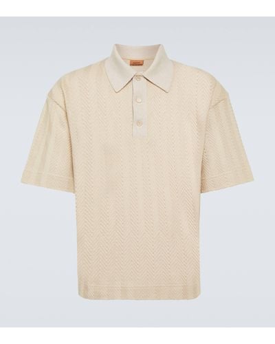 Missoni Chevron Cotton-blend Polo Shirt - White