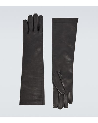 Saint Laurent Handschuhe aus Leder - Schwarz