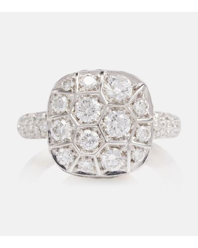 Pomellato Nudo Ring Solitaire Assoluto aus 18kt Rose- und Weissgold mit Diamanten - Weiß