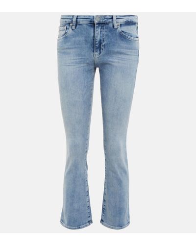AG Jeans Jeans Jodi Crop de tiro medio - Azul