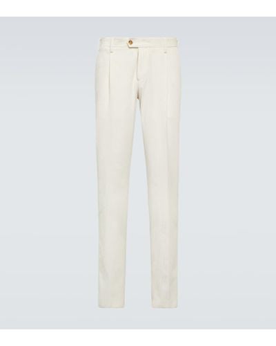 Lardini Corduroy Straight Pants - White