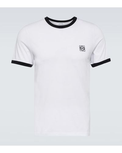 Loewe Camiseta en jersey de algodon con anagrama - Blanco