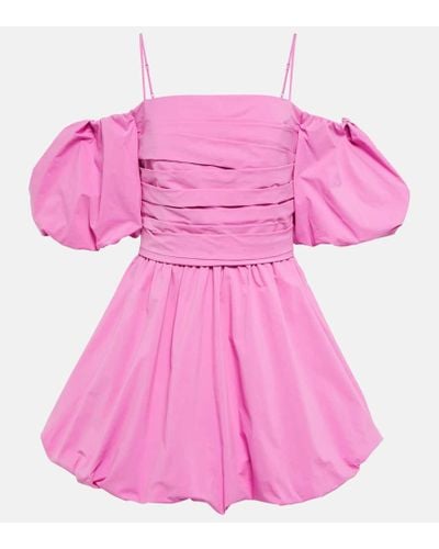 Jonathan Simkhai Puff-sleeve Off-shoulder Minidress - Pink