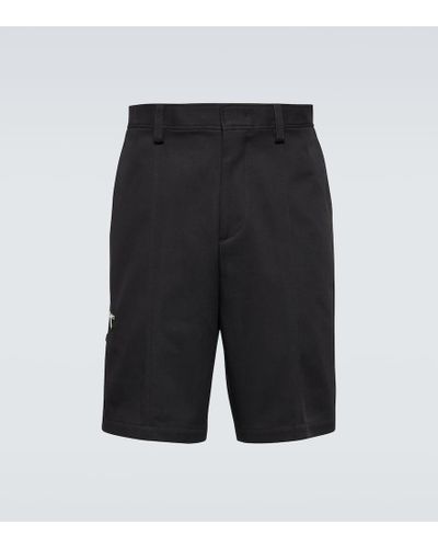 Lanvin Shorts chinos en mezcla de algodon - Negro