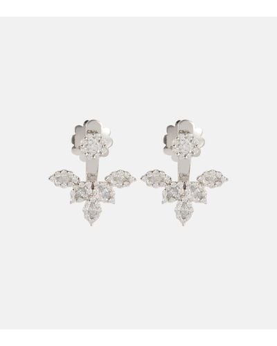 YEPREM Moonflower 18kt White Gold Earrings With Diamonds