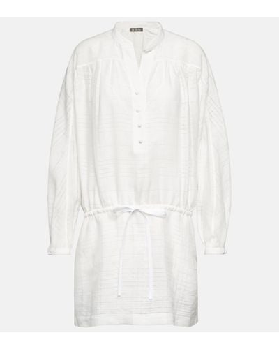 Loro Piana Robe en coton - Blanc