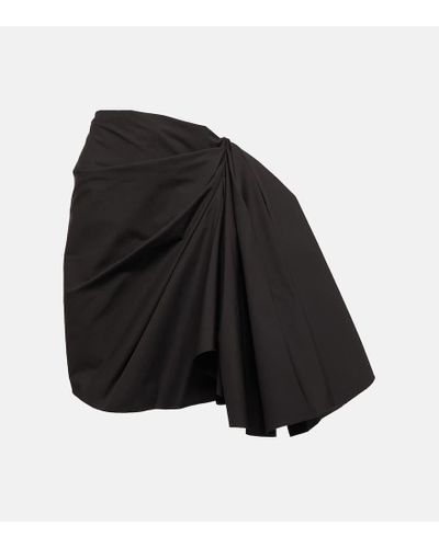 Rick Owens Gathered Taffeta Miniskirt - Black