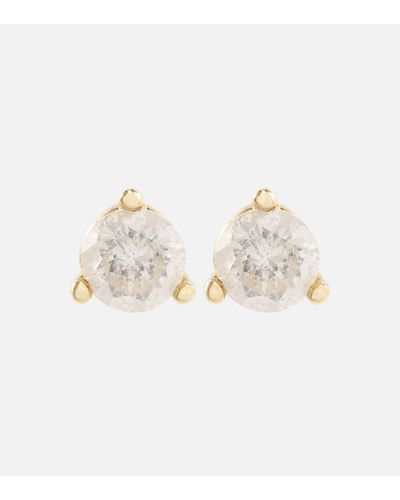 STONE AND STRAND 14kt Gold Earrings With Diamonds - White