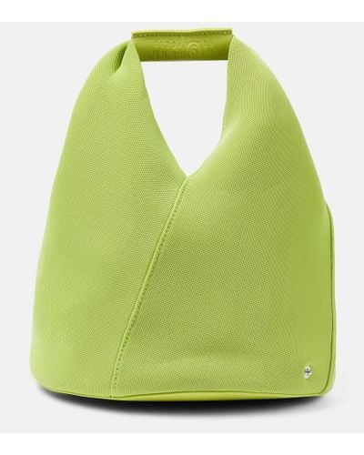 MM6 by Maison Martin Margiela Japanese Leather-trimmed Tote Bag - Green