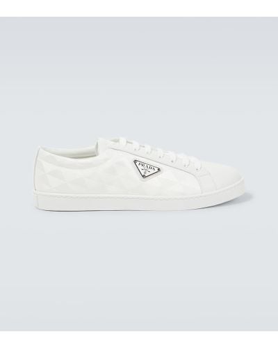 Prada Sneakers mit Leder - Weiß