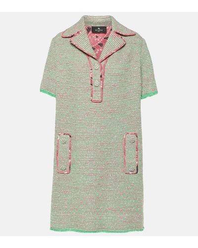Etro Robe en laine et coton melanges - Vert