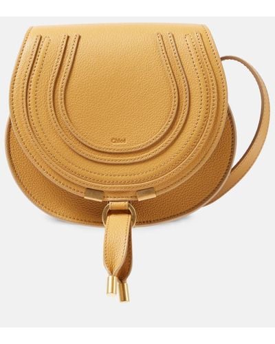 Chloé Marcie Mini Leather Crossbody Bag - Natural