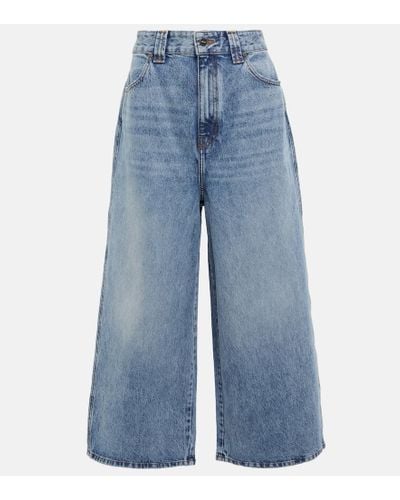 Khaite Jeans Rapton a gamba larga e vita alta - Blu