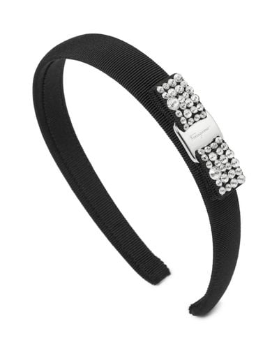 Ferragamo Crystal-embellished Headband - Black