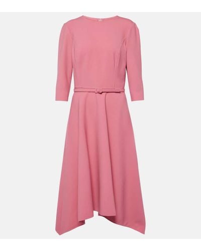Oscar de la Renta Wool-blend Midi Dress - Pink