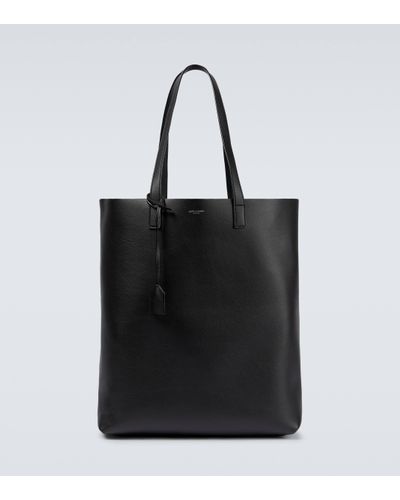 Saint Laurent Cabas Bold en cuir - Noir