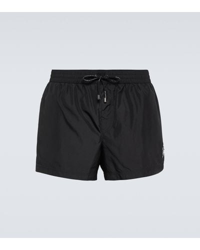 Dolce & Gabbana Embellished Swim Shorts - Black