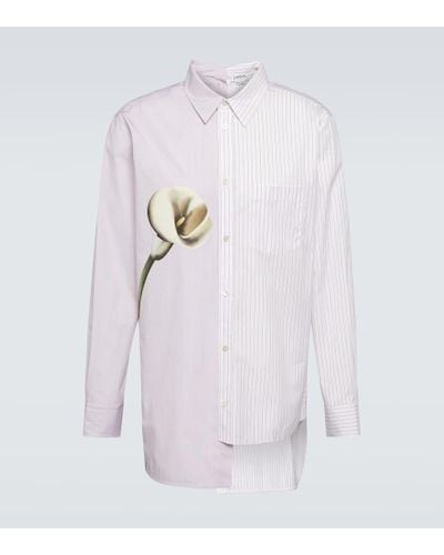 Lanvin Camisa asimetrica de popelin de algodon - Blanco