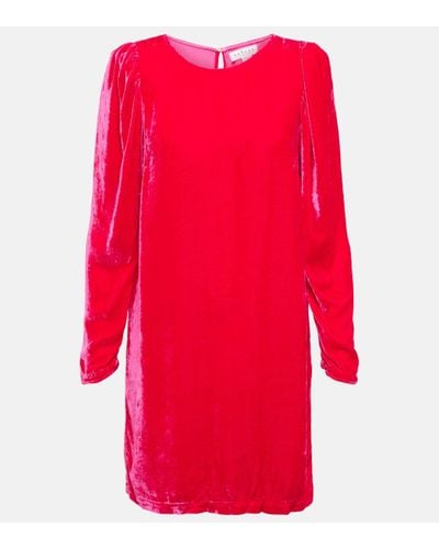 Velvet Minidress - Red