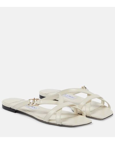 Jimmy Choo Jess Leather Sandals - White