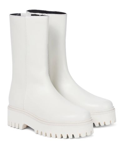 Dorothee Schumacher Sporty Elegance Leather Boots - White