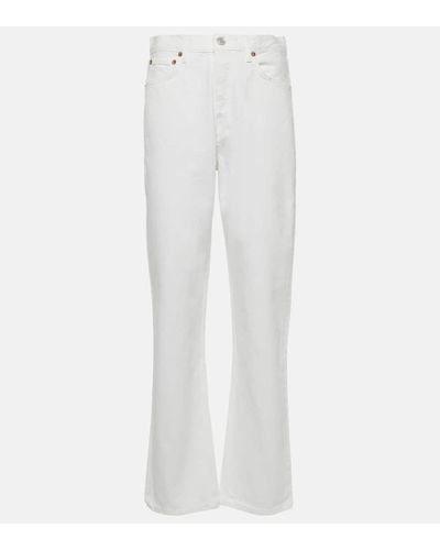 Agolde 90's Pinch Waist Straight Jeans - White