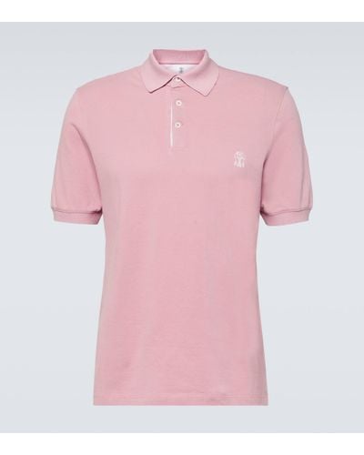 Brunello Cucinelli Cotton Polo Shirt - Pink