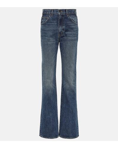 Nili Lotan Joan High-rise Straight Jeans - Blue