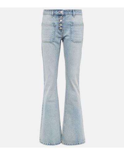 Courreges Low-rise Bootcut Jeans - Blue