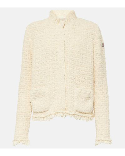 Moncler Daunenjacke aus Boucle - Natur